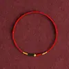 Red rope transfer bead-bracelet