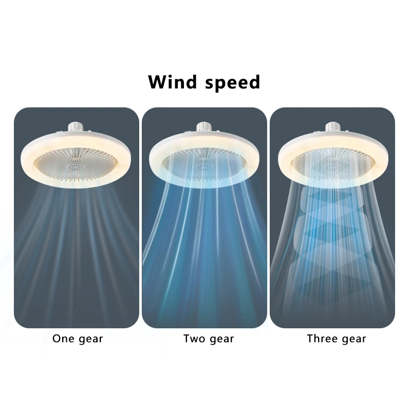 Modern LED Ceiling Fan With Bulb Light and Remote Control for Home Office Low Price
