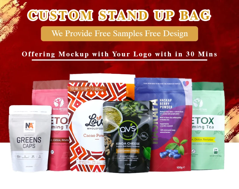 Multi-designs Powder Stand up Zip Pouch Customized logo| Alibaba.com