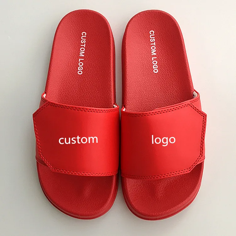 サンダル・ミュール EMBROIDERED LOGO SLIDES Moncler Mon Rubber Logo Flat Slide Sandals | Neiman Marcus