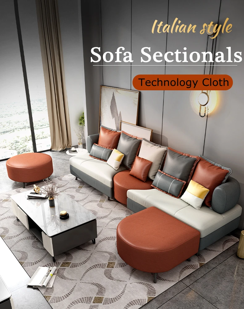 Modern Luxury Sofa Set Soft Comfortable Living Room Sofa Good Quality