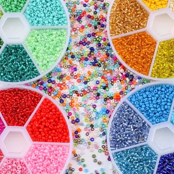 2mm 3mm 6 colors box Japanese Miyuki Galvanized Glass Delica kits Seed belly Beads charm ghana waist bead for jewelry making