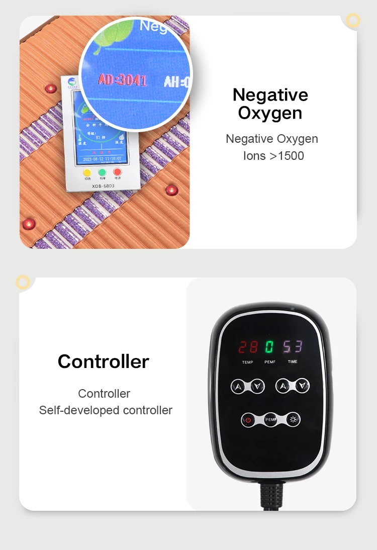 Factory Direct Pemf Therapy Mat Far Infrared Gemstone Mattress Negative Ion Therapy Fir