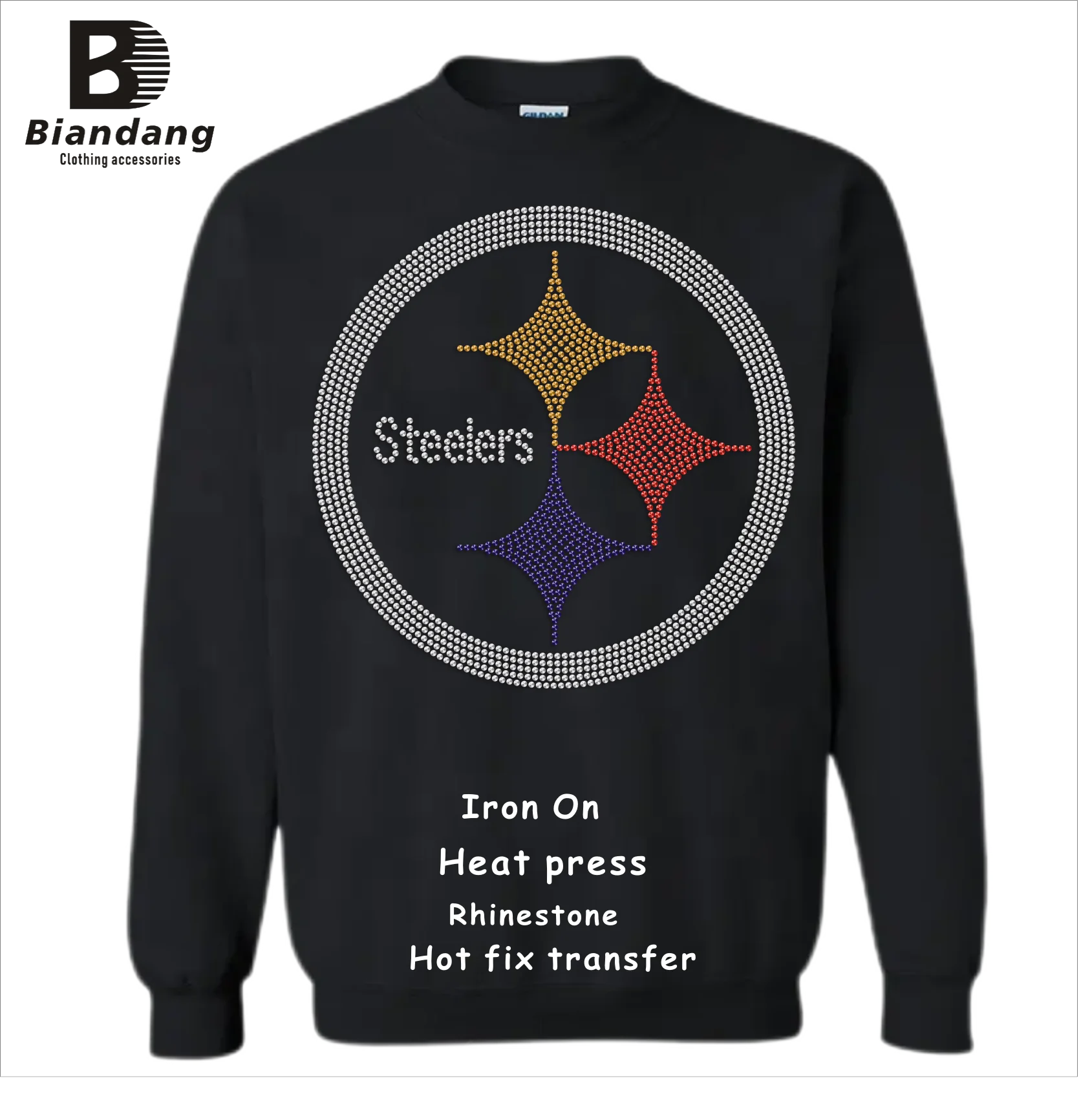 Buy Pittsburgh Steelers NFL Team Hotfix Rhinestone Iron on