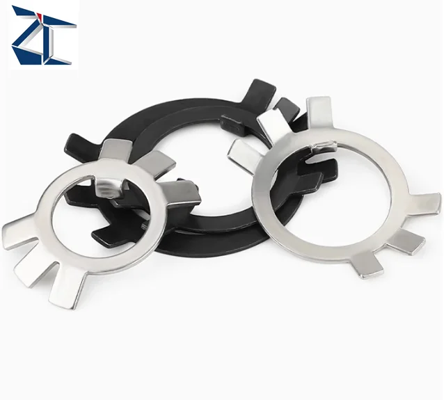 Excellent Quality Carbon Steel Tab Washer For Round Nut Quality Material Lock Washer Outer Tooth Metal Stop Washer