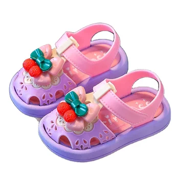 Low Price High Quality Outdoor Baby Shoes Light Weight PVC Soft Sole Anti-slip Baby Sandals