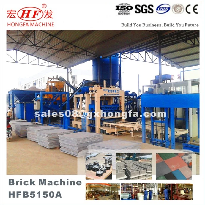Hollow Block Machine Mixer Belt Conveyor Concrete Brick Making Machine Price Boundary Sand Block Maker Automatic Brick Machinery