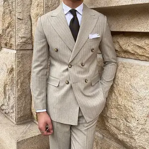 Haute Couture Double-Breasted Tuxedo Groom Suit Multi-Color Blazers for  Spring/ Fall Plus Size Breathable Waterproof