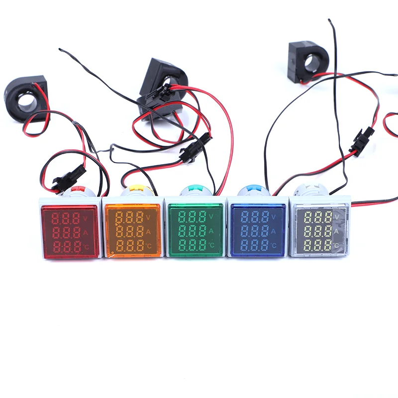 DC 4-100V LED Digital Display Round Two-wire Voltmeter DC Reverse Connection Protection Led Display Digital Voltmeter
