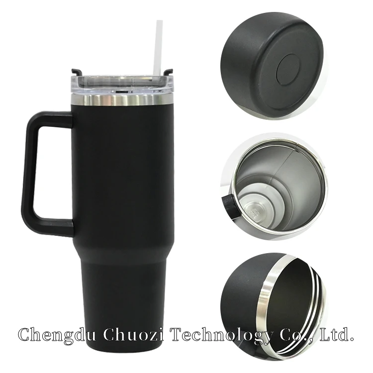 Custom 40oz Stanleys Cup Insulated Sport Gym Water Bottle Stainless