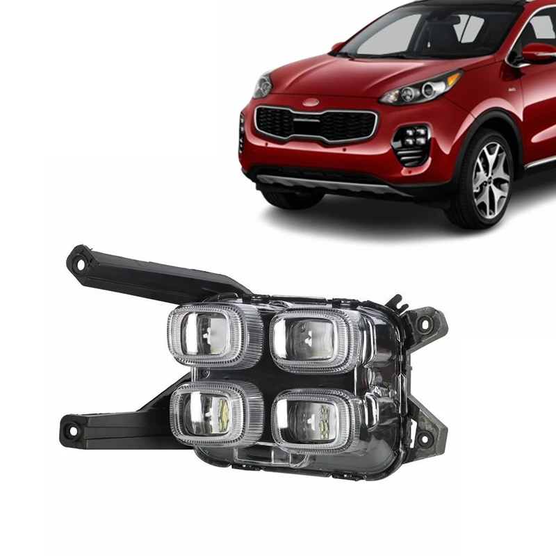 LED DRL Fog Light Front bumper driving daytime Lamps & Fog lamps for 2017 -2018 Kia Sportage