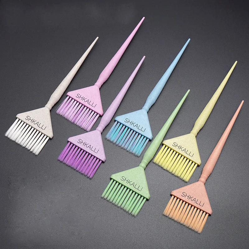 Ecofriendly Natural Plant Fiber Stylist Neon Bristles Extra Wide Hair Dye Tint Hairdressing