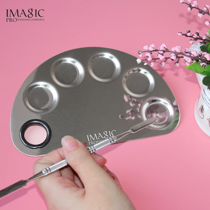 IMAGIC Professional Makeup Palette Tray Mixed Paint Stainless
