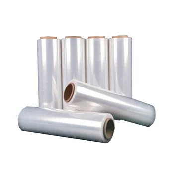 Free Sample Wrap Film Self - Adhesive LLDPE Roll Hand Stretch Film For Packing Machine