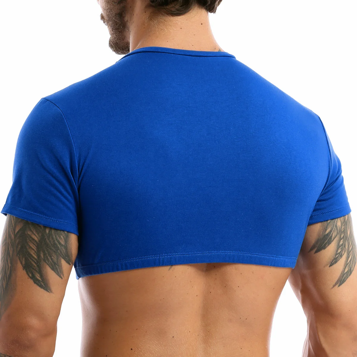 JL-82009 New Arrival Soft Cotton Comfortable Men Crop Top T Shirt Cool Oversized Crop Top T-Shirt Men