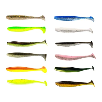 High Quality 55mm 70mm 90mm 120mm 10 Colors Soft Plastic Fishing Lure T Tail Soft Bait Paddle Tail Soft Plastics Lure – Soft Lure – view 4