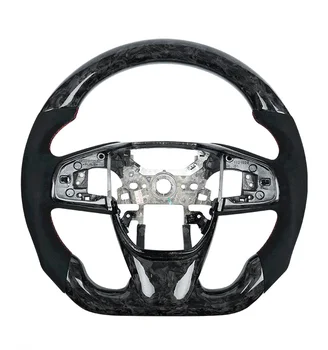 Car Steering Wheel For Honda 10th Gen Civic 2016-2021 Fk8 Fk7 Type R Si Carbon Fiber Steering Wheel