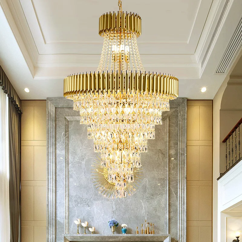 Custom Decorative Hotel Foyer Large Hanging Lighting Fixtures Lights ...