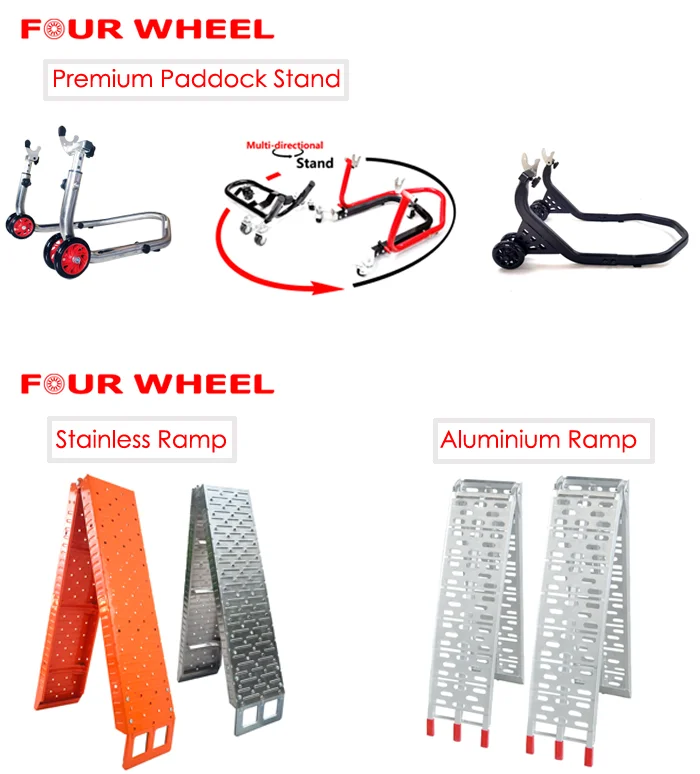 Motorcycle Stand Adjustable Fork Spool Paddock Swing Arm Rear Wheel ...