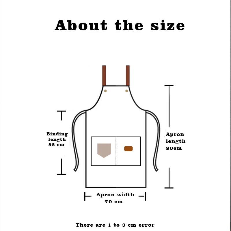 Custom Canvas Apron Kitchen Waterproof And Oil Proof Adjustable Waiter Custom Waterproof Tool