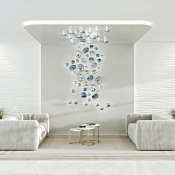 Living Room Restaurant Hotel Decoration Wall light Modern Custom Creative Colorful Glass Art Wall Lamp