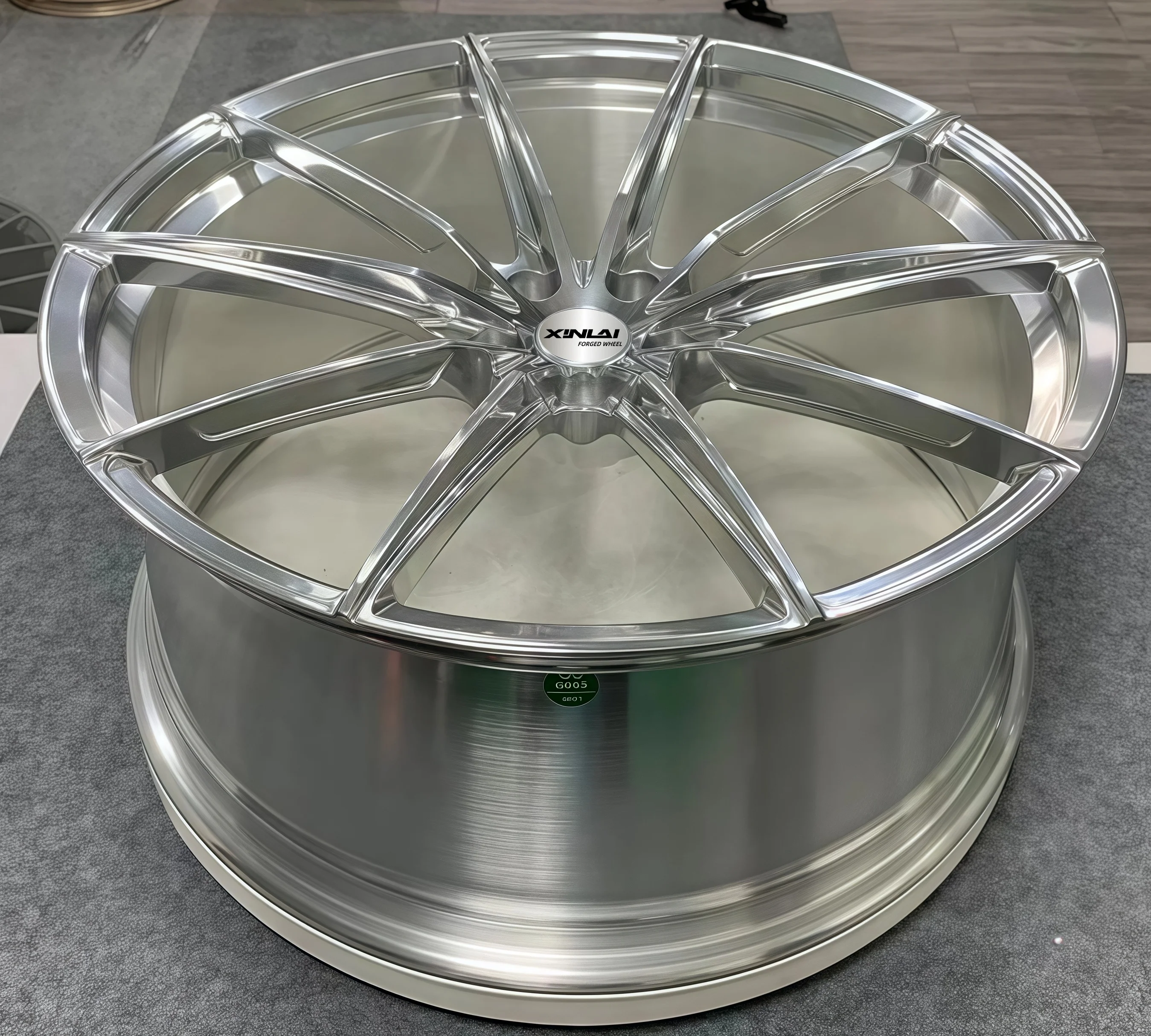 XINLAI 1-Piece Deep Concave Silver Brushed Custom Forged Wheels 17 18 19 20 21 22 23 Inch Car Alloy Monoblock Wheel Rim - Image 2