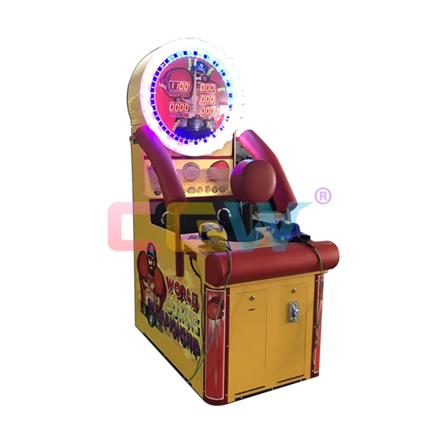 CGW Hammer Punching Machine - Boxing Arcade Game with Gloves