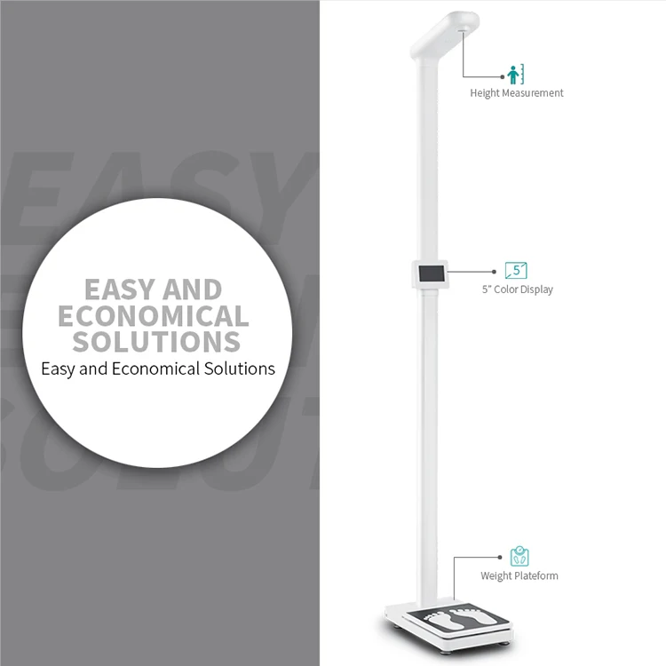 Ultrasonic Rs232 Body Fat Bmi Machine With Printer Coin-operated Weighting And Height Scale manufacture