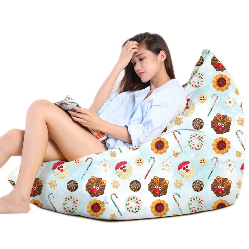 Cheap Outdoor Bean Bag Sofa Set Triangle Sleeper Chaise Kids Beanbag