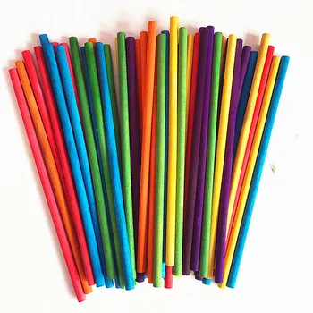 Coloured Wooden Matchsticks, Wood Craft Matchsticks, Wood Craft Sticks For DIY Popsicle Sticks Crafting Making Art Projects