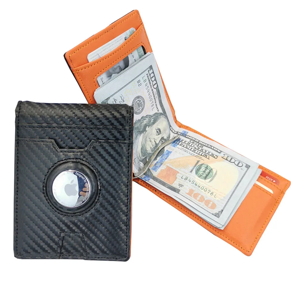 Source Boshiho Custom Pocket leather wallet airtag Credit card