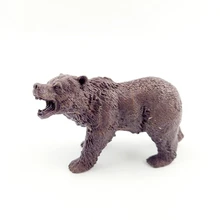Copper grizzly bear ornament realistic style brass decoration business gift home accessories sculptures decoration