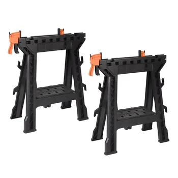 Wholesale Clamping Folding Bulk Log Stand 2 Sawhorse Multiple Log Sawhorse With Bar Clamps