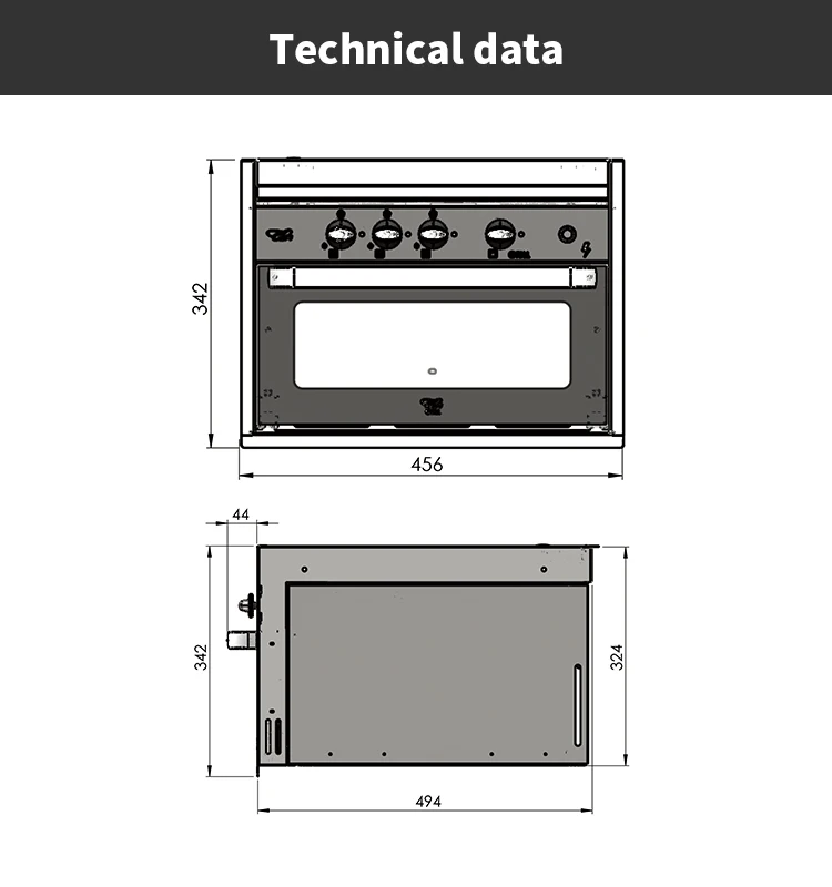 Rv Gas Cooker With Oven Compact Builtin 3 Burners Gas Cooker With