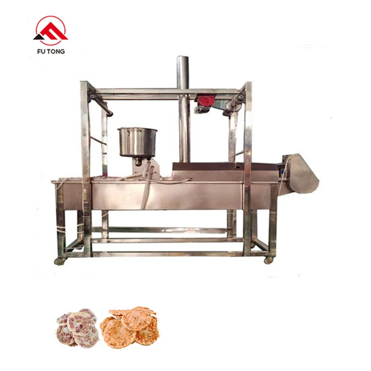 Automatic Rempeyek Molding Frying Machine Mesin Peyek Kacang Renyah