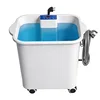 Heated shower machine (showers even when power is off)
