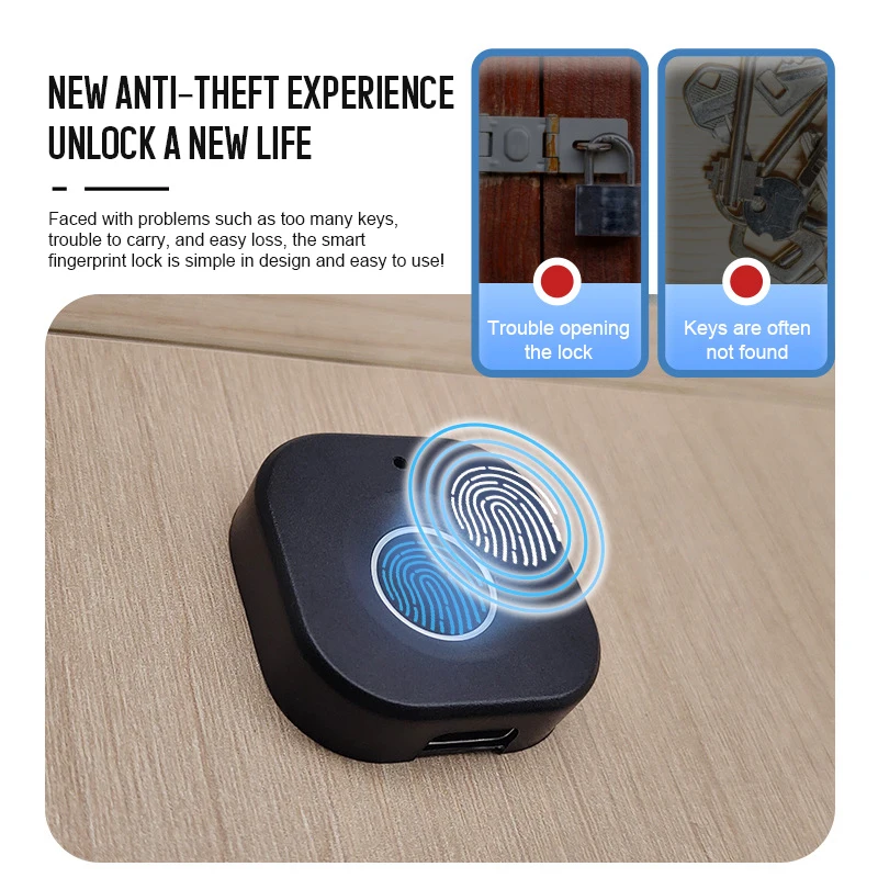 Cheap Mini Sensor Wardrobes Electric Fingerprint Safety Keyless Wireless Desk Cabinets and Lockers Smart Locks for Drawer