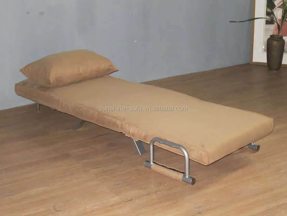 Modern Design Metal Structure Living Room Chairs Single Chair Sofa Bed Microfiber Recliner Futon Sofa Chair Bed Sleeper