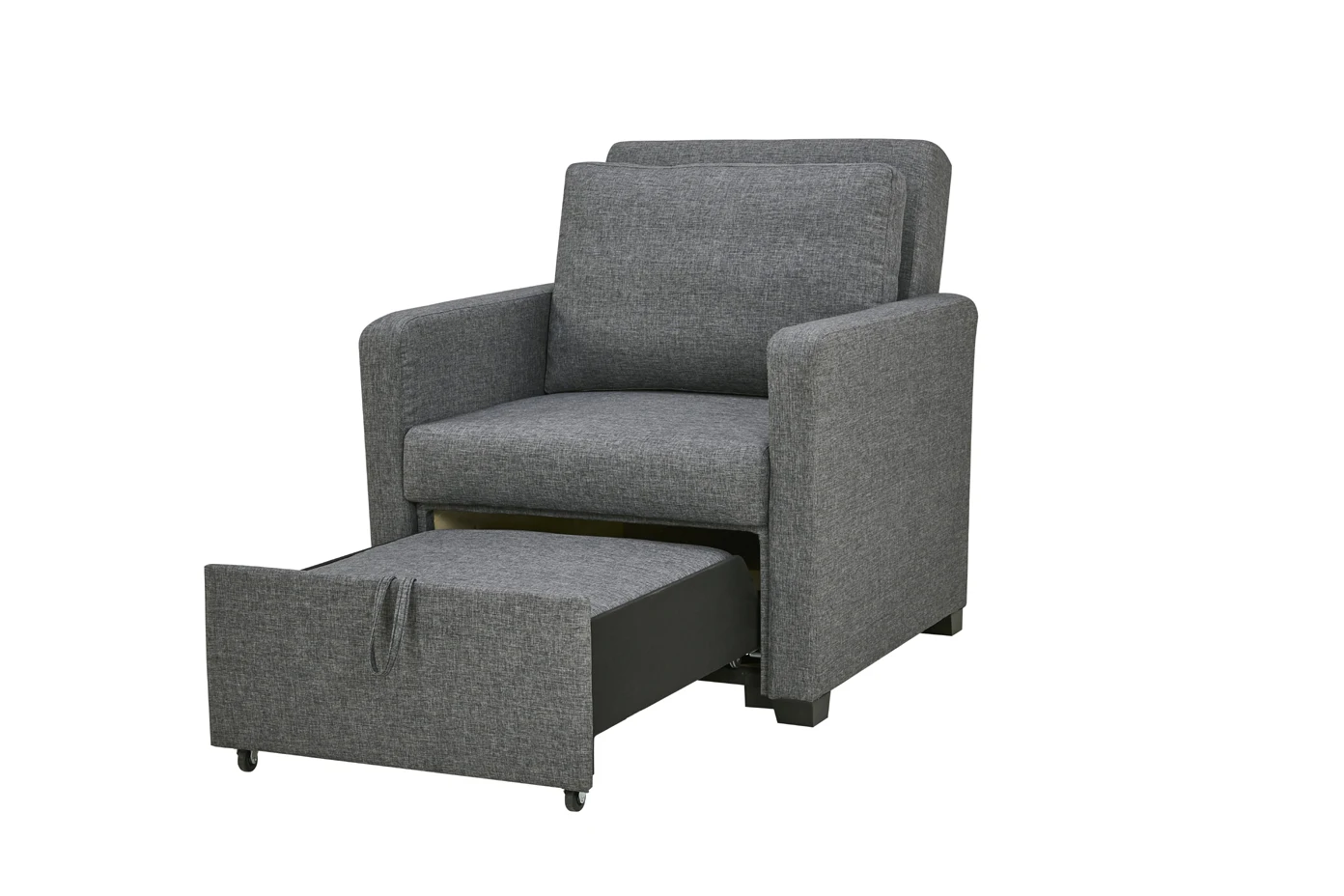 Grey Single One Seat Sofa Bed Comfortable Leisure Folding Fabric Armchair for Apartment Hotel Conveniently Extendable for Family factory
