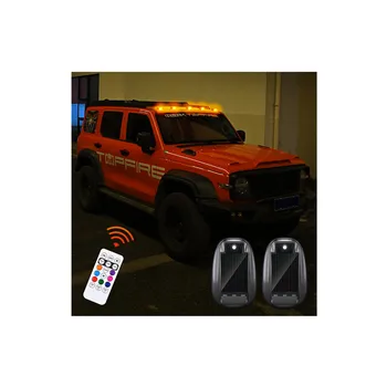 LED Solar-Powered Wireless Roof Light ABS Remote Control Navigation Light for Vehicles Motorcycles Popular Strobe Warning Light