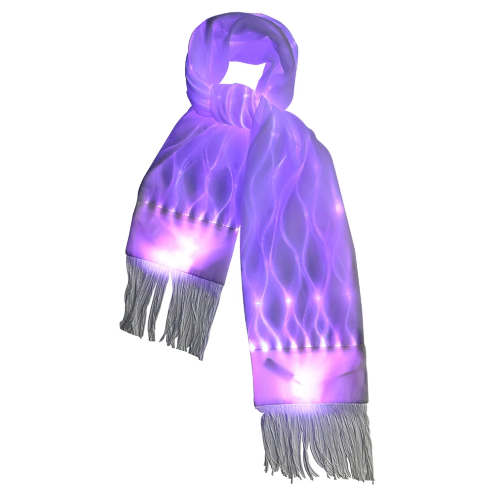 Luminous Fiber Optic LED Light Up Scarf for Winter Christmas
