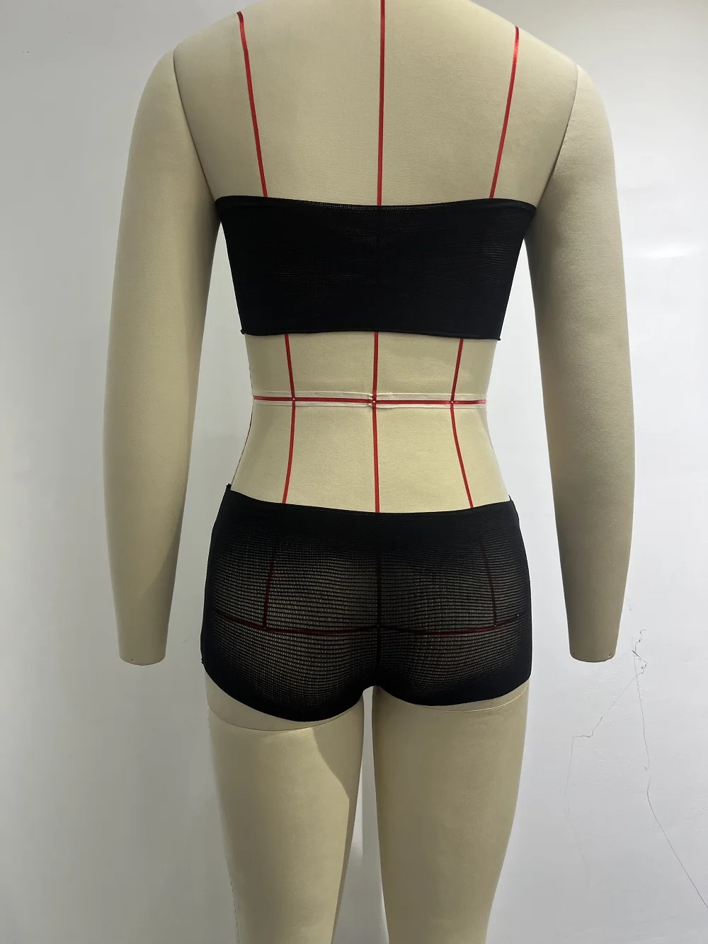 One Set Green or Black Color Disposable Nylon Mesh Bra and Underwear for Spa or Beauty