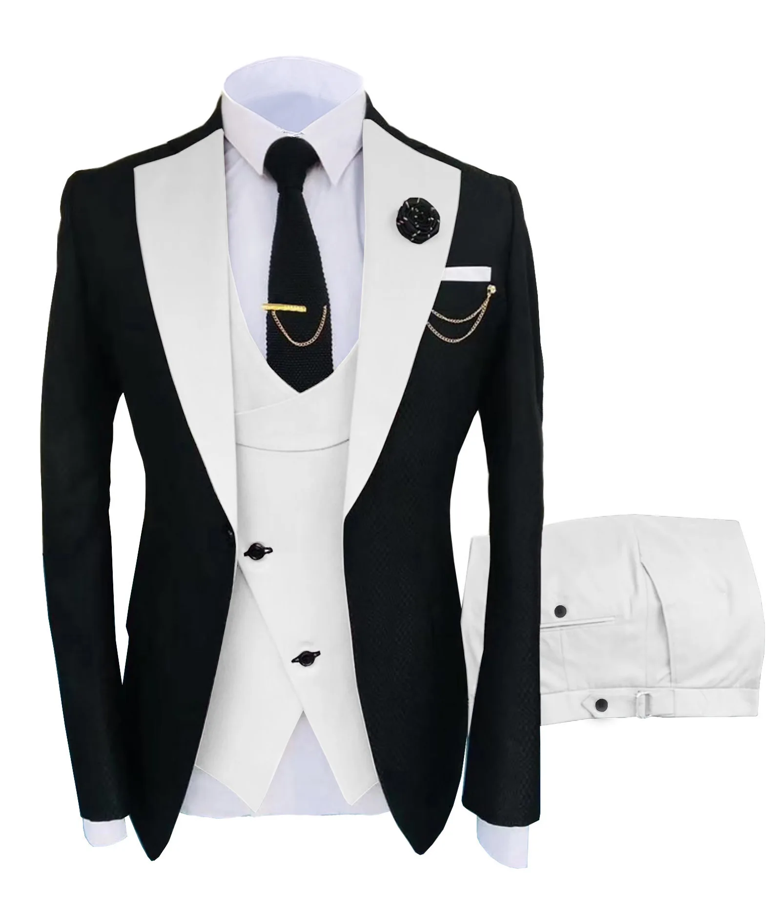 2024 Slim Fit Groom Wedding Business Tuxedo Formal Gentleman3 Pieces Designs For Set Men Suits