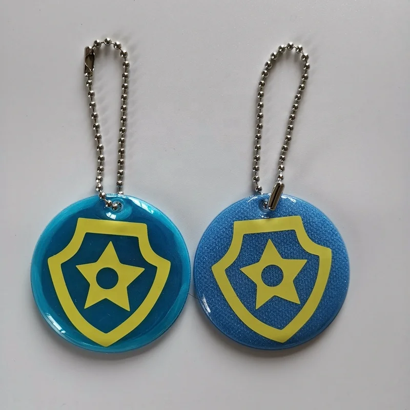 Promotional Custom Diamond Shaped Plastic Reflective Keyring Reflective Soft Pvc Keychain