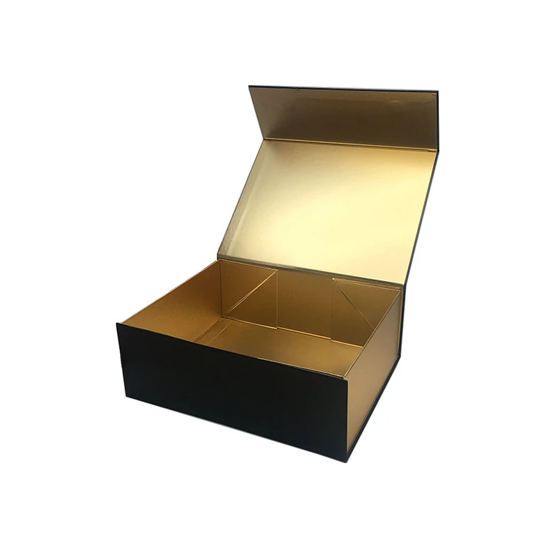 Custom Luxury design your own logo Paper Packaging Boxes Cardboard Black Magnetic folding Gift Box