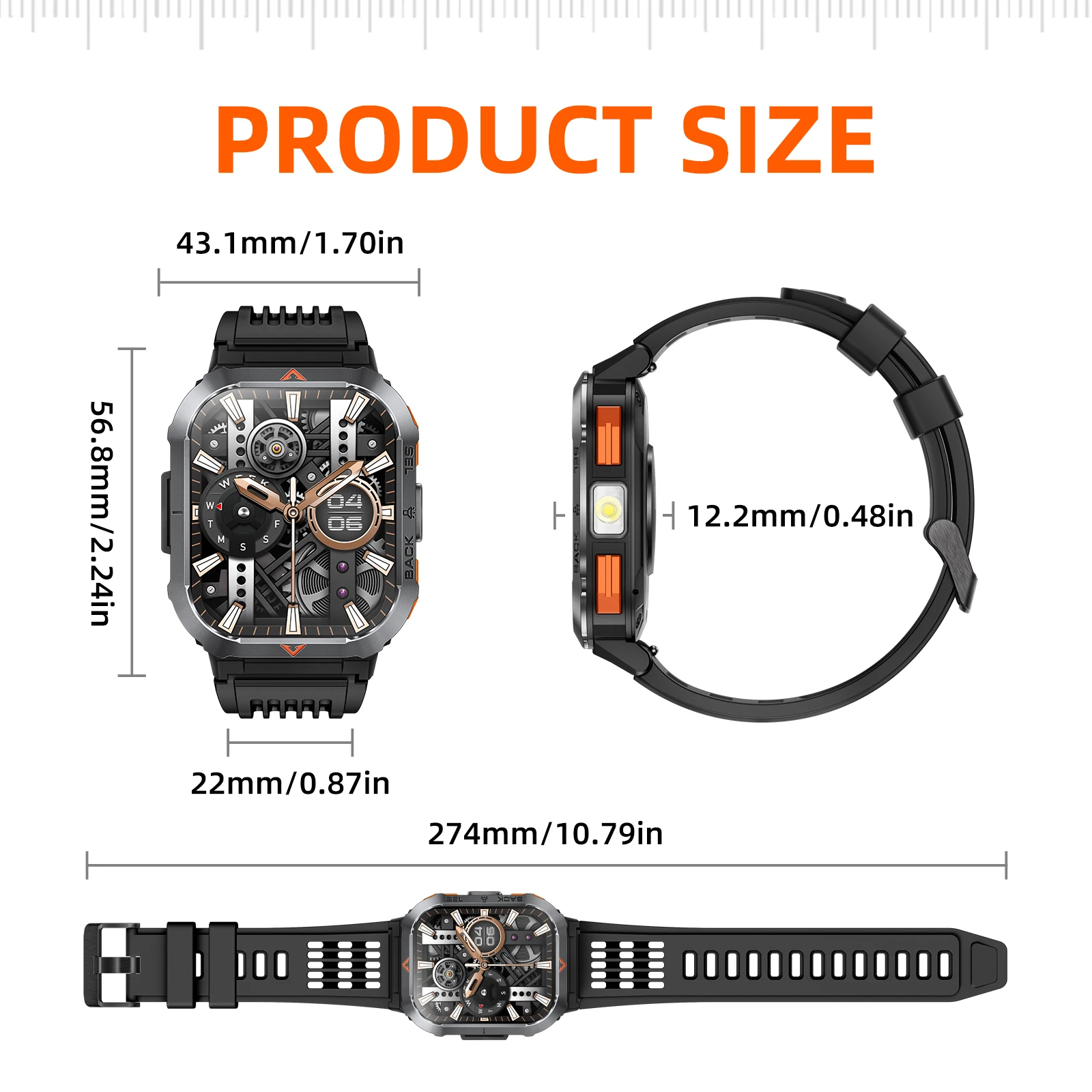 Welcome OEM Order, Factory Whole Selling 2025 S50 Smart Watch With Flashlight Lamp 2.02inch Screen 3atm Waterproof Heart Rate Fitness Tracker Outdoor Sports Smartwatch - Buy Smart Watch With Flashlight outdoor Sports Smartwatch 3atm Waterproof Smart Watch