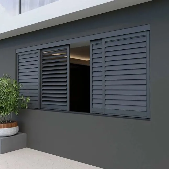 Modern Aluminum Alloy Louver Window with Automatic/Manual Ventilation Shutters and Outdoor Use