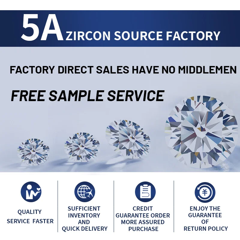 Rarity Wuzhou Cubic Zirconia CZ 1mm to 8mm White Color Zircon Stones 1000pieces/pack 5A CZ Gemstone