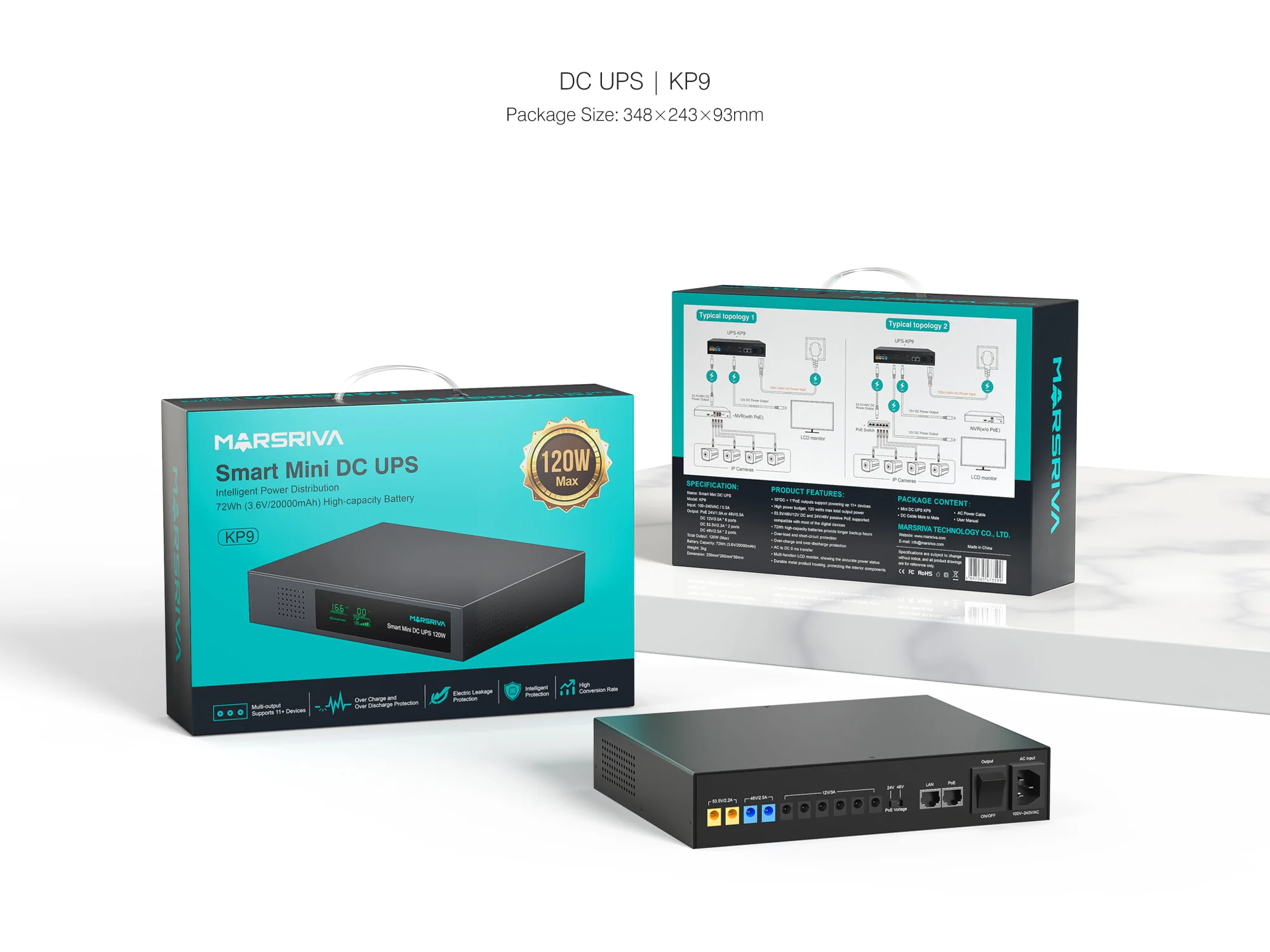 Marsriva Mini Dc Ups With Poe 12v 24v 48v 53.5v Rechargeable Battery ...