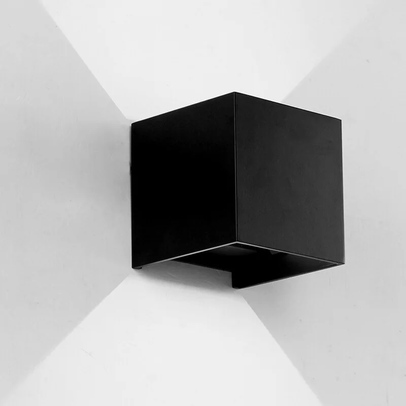 Ip65 Square Shape Adjustable Degree 3000k/4000k/led Up Down Wall Lamp Aluminium Outdoor